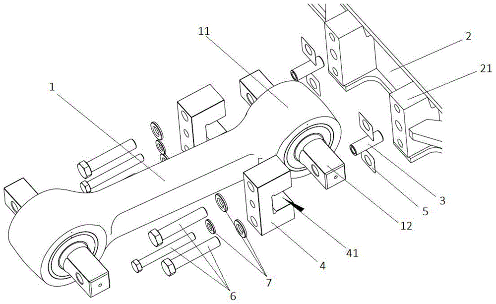 拉杆安装结构以及转向架、轨道车辆的制作方法