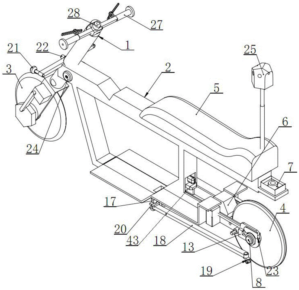一种摩托车后轮横向移动装置的制作方法