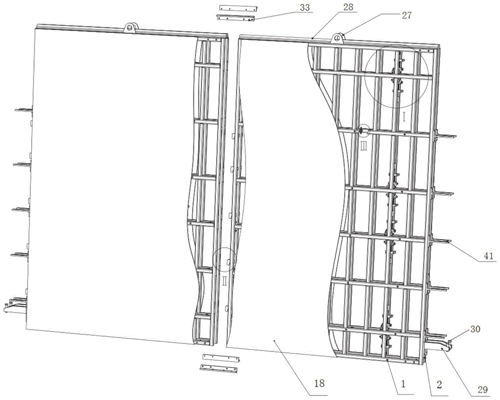 一种变形缝两侧建筑构件施工用支模模具及工作方法与流程