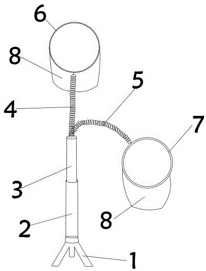 一种乳推治疗时固定集奶袋的支架的制作方法