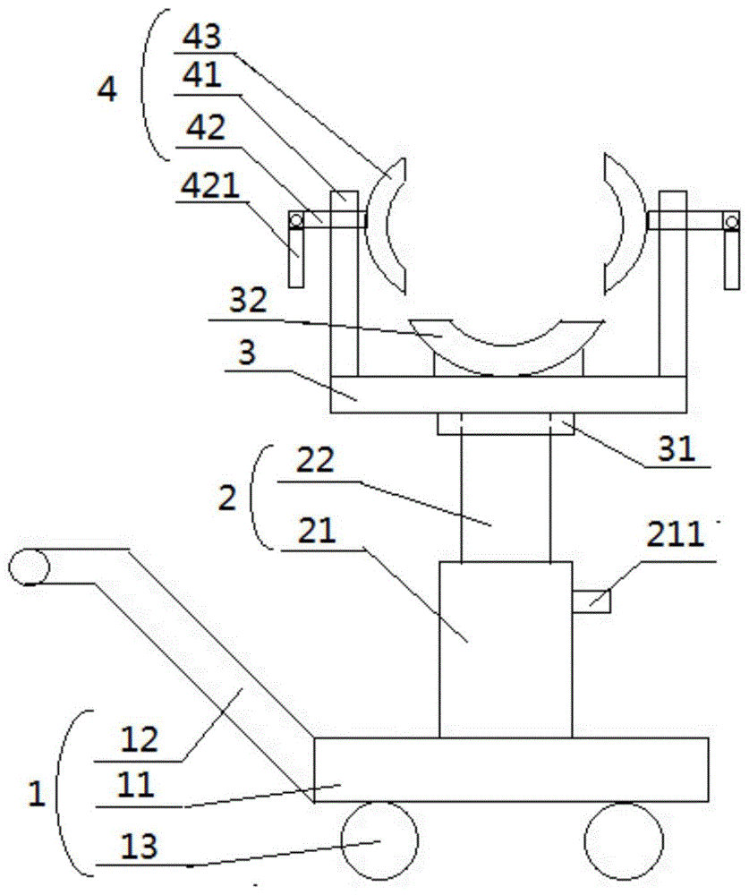 一种可调节式混凝土输送管道用支撑架的制作方法
