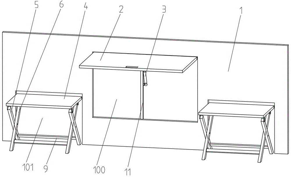 一种可隐藏面板的阳台家具的制作方法
