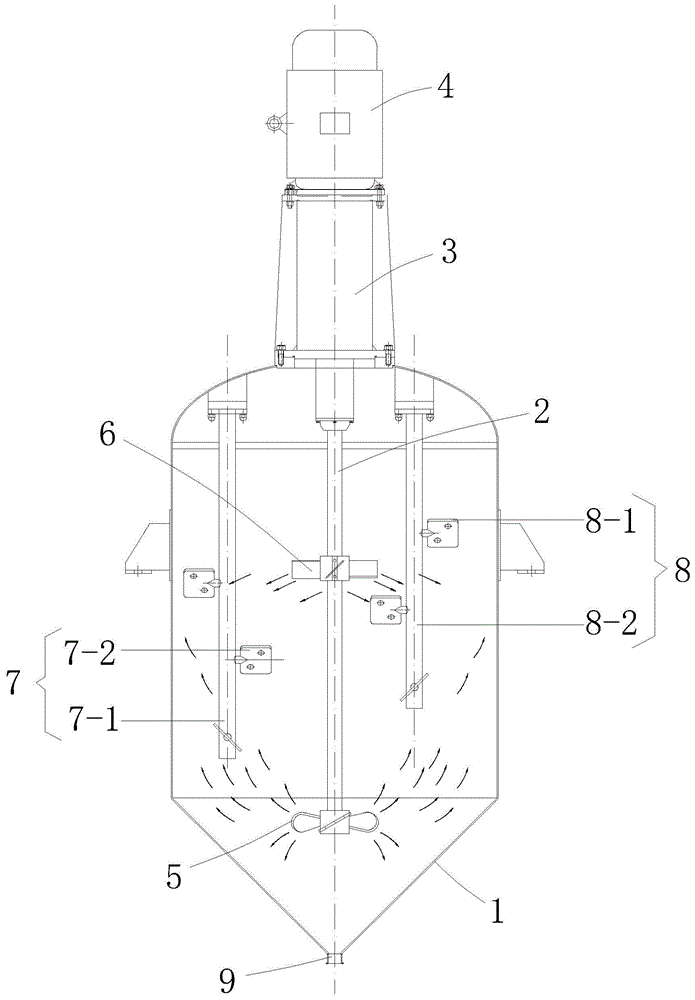 一种镂空螺旋折叶阻尼式湍流混合发胶机的制作方法