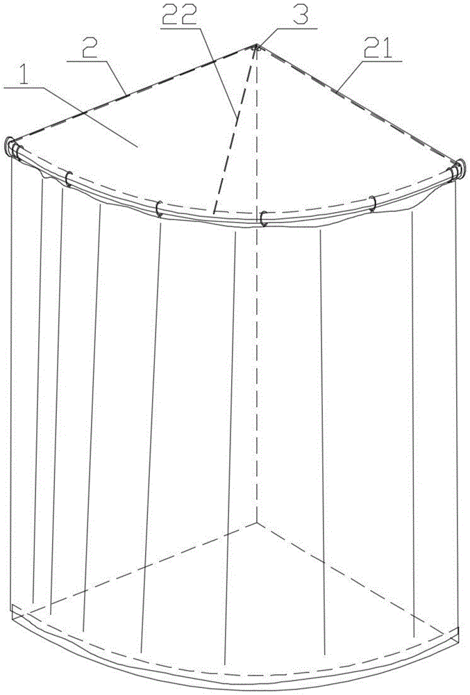浴帘顶棚组件的制作方法
