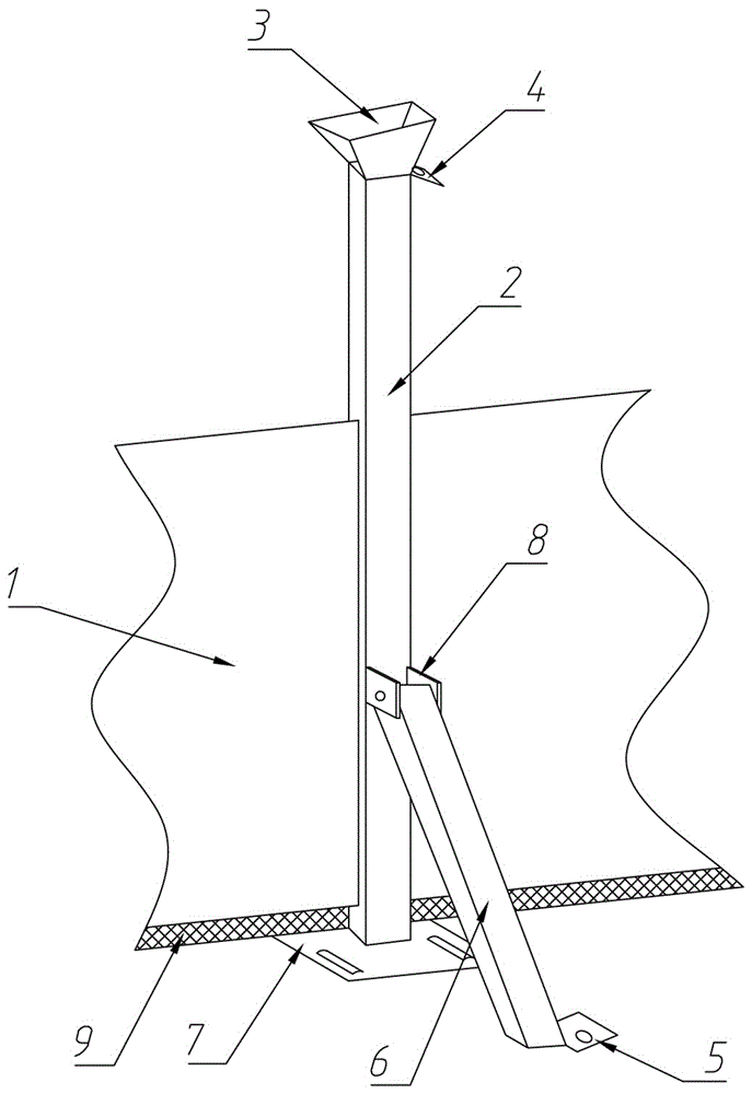 一种设有折叠型斜撑的施工用临时围挡的制作方法