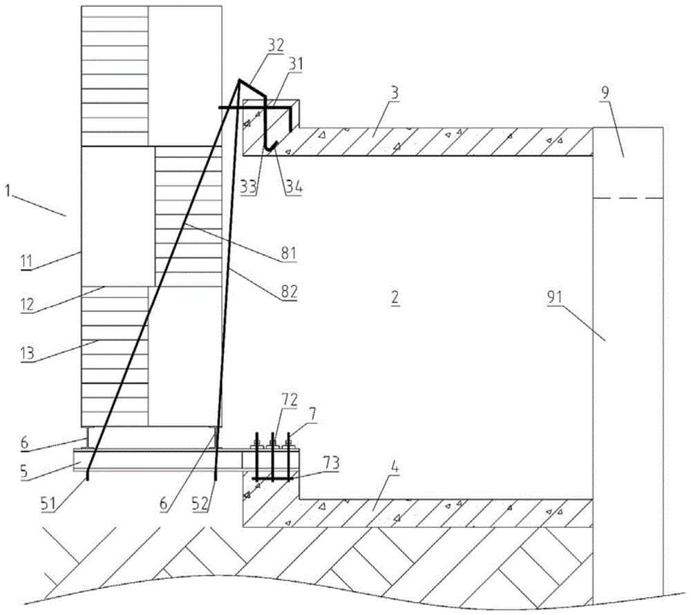 一种基坑悬挑组合式梯笼体系的制作方法