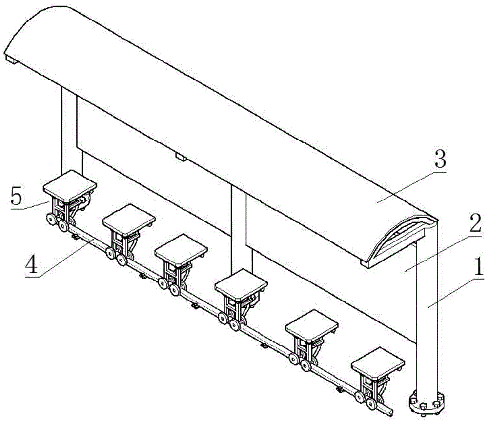 一种座椅位置可以变换的候车亭的制作方法