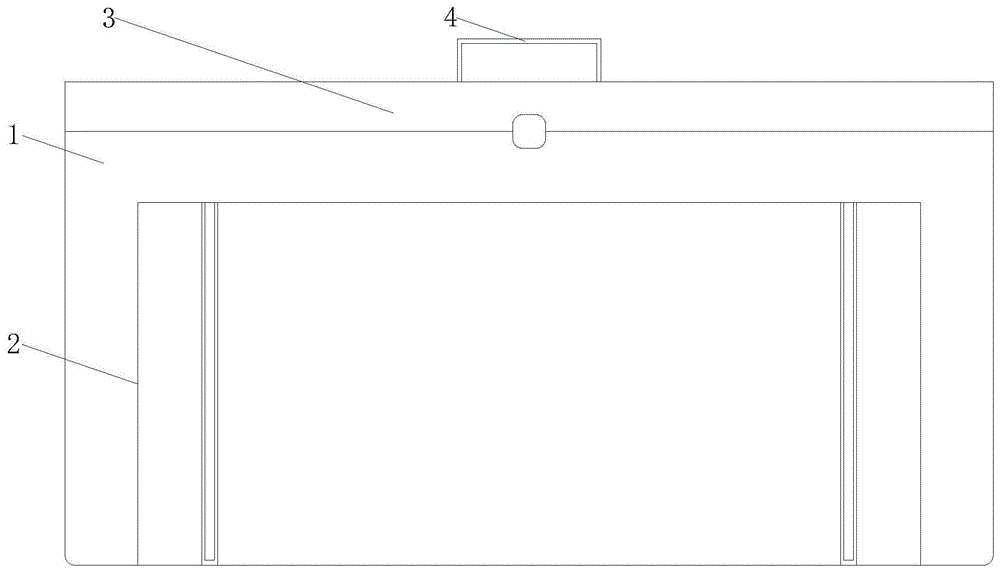 一种平拉坐式折叠公文包的制作方法