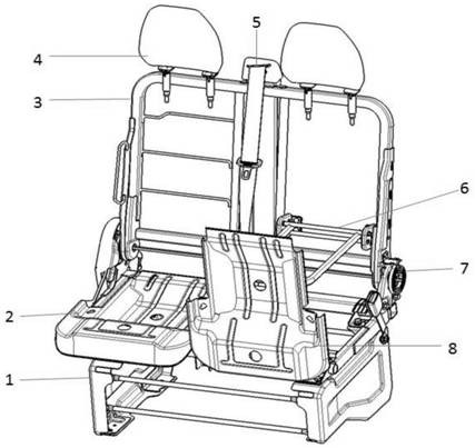 汽车及其前排副驾双人多功能座椅的制作方法