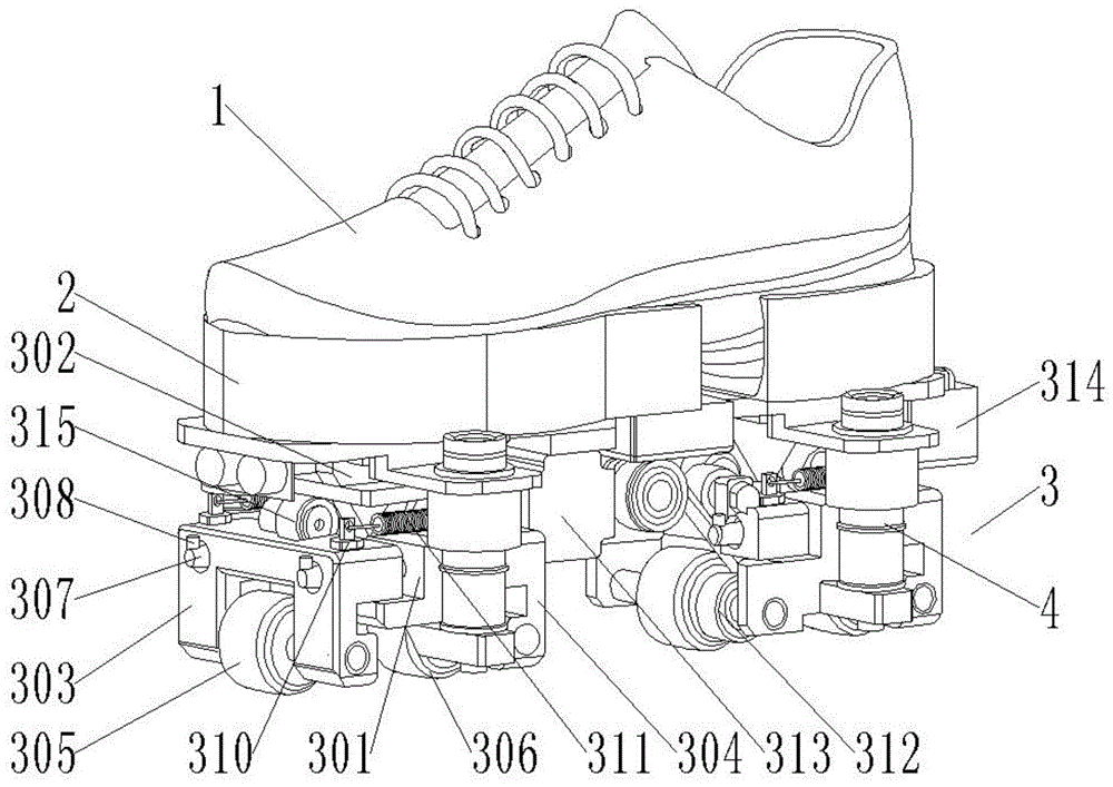 一种自动修正冲量力矩的轮滑鞋的制作方法