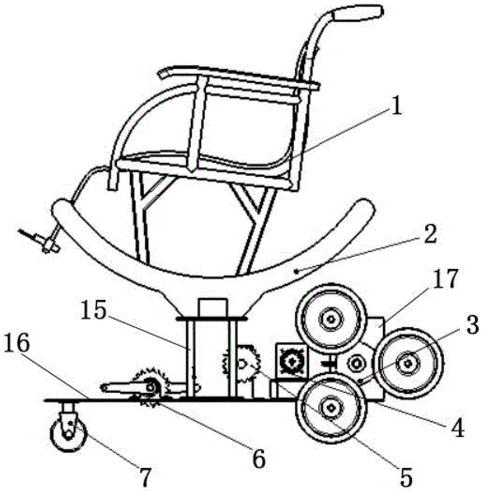 一种曲柄星轮复合式自动爬梯轮椅的制作方法