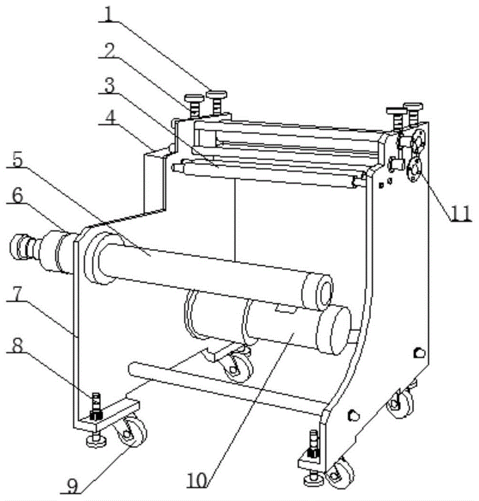 一种光学胶片加工膜切机用放料装置的制作方法
