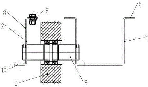 电梯轿底的导向轮支架的制作方法