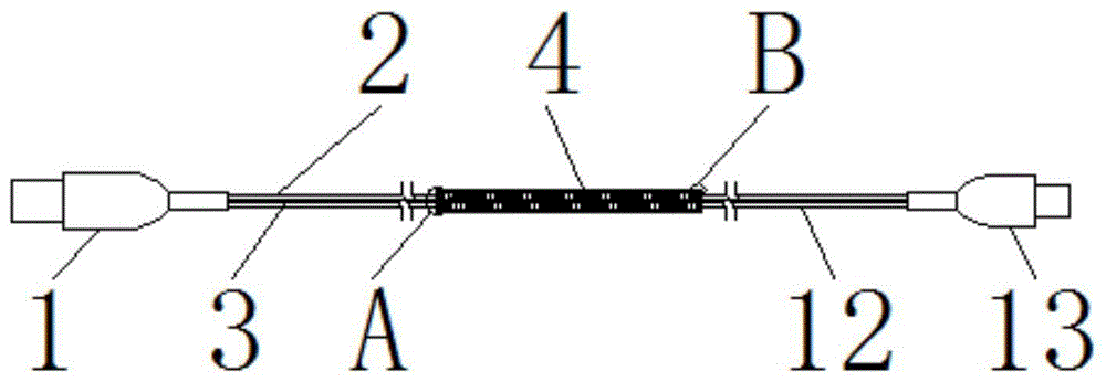 一种具有延伸功能的DP连接线的制作方法