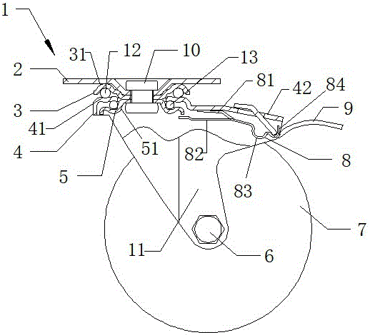 一种塑芯全刹活动中型轮的制作方法