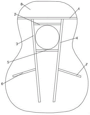 一种吉他用梁架的制作方法
