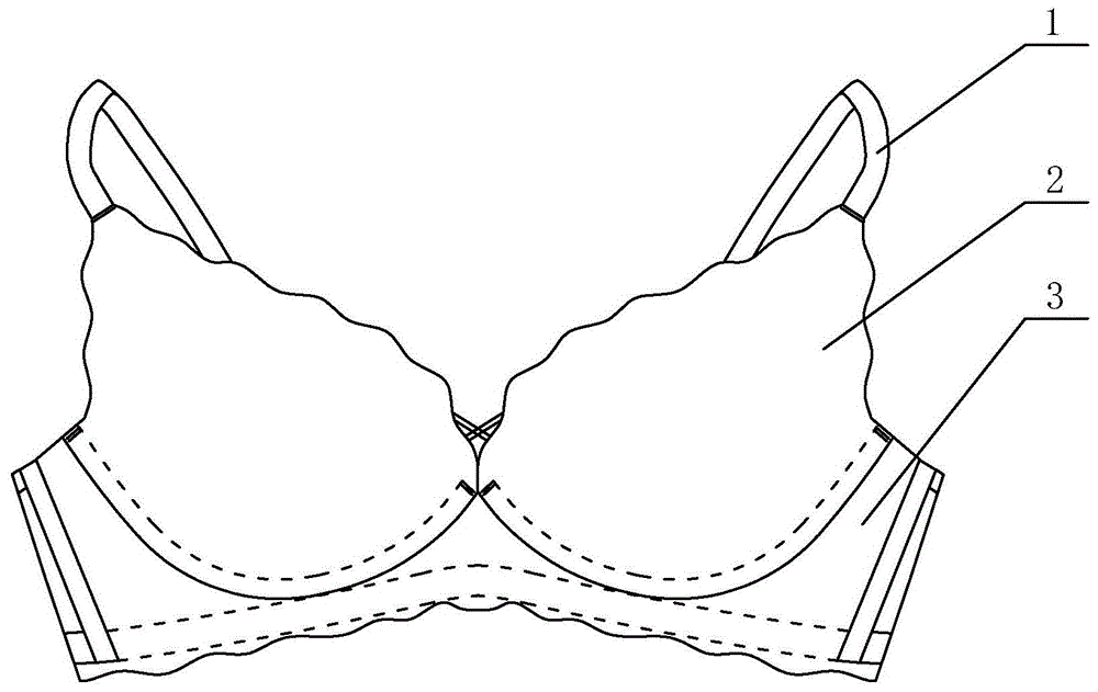 舒适无钢圈定型文胸的制作方法