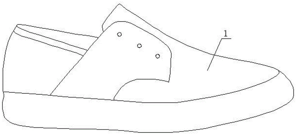 一种防止脱鞋时鞋垫滑出的鞋的制作方法