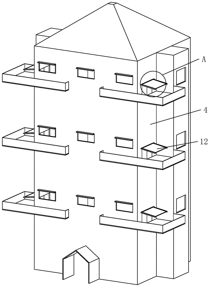 住宅楼露台遮阳装置的制作方法