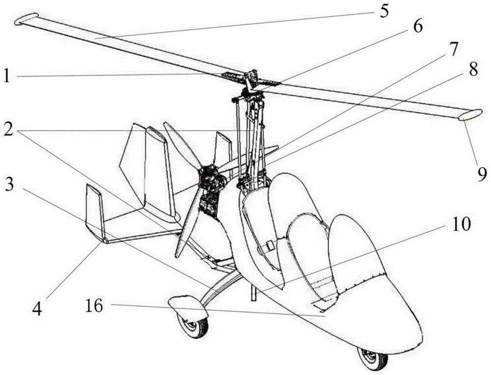 桨尖射流的自转旋翼机的制作方法