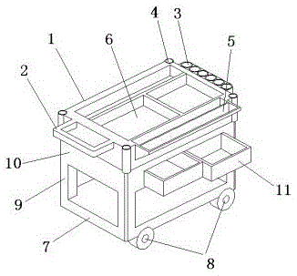 一种急诊内科诊查用移动推车的制作方法