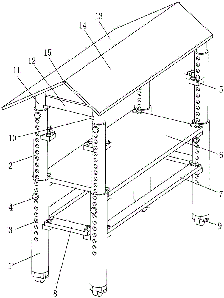 一种优化设计的建筑室外施工用脚手架的制作方法