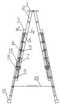 一种户外电力施工用伸缩梯子的制作方法