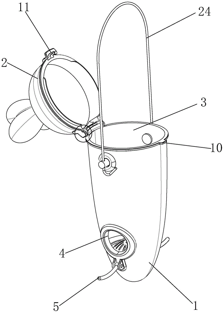 翻盖型喂鸟器的制作方法