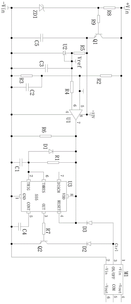 一种兼容输入欠压保护和启动延时时间可调的电路的制作方法