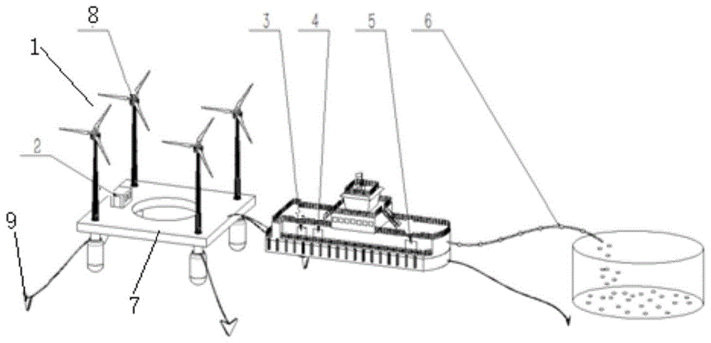 一种漂浮式风柴互补平台供电装置的制作方法