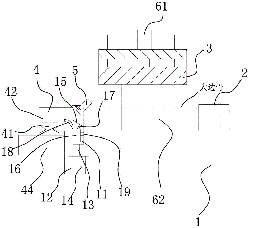 木扇大边骨棱角加工模具的制作方法