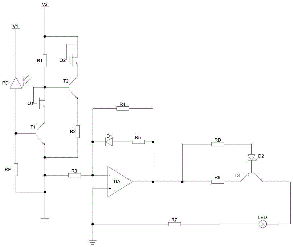 一种可探测皮瓦级微小光信号的光能量探测器电路的制作方法