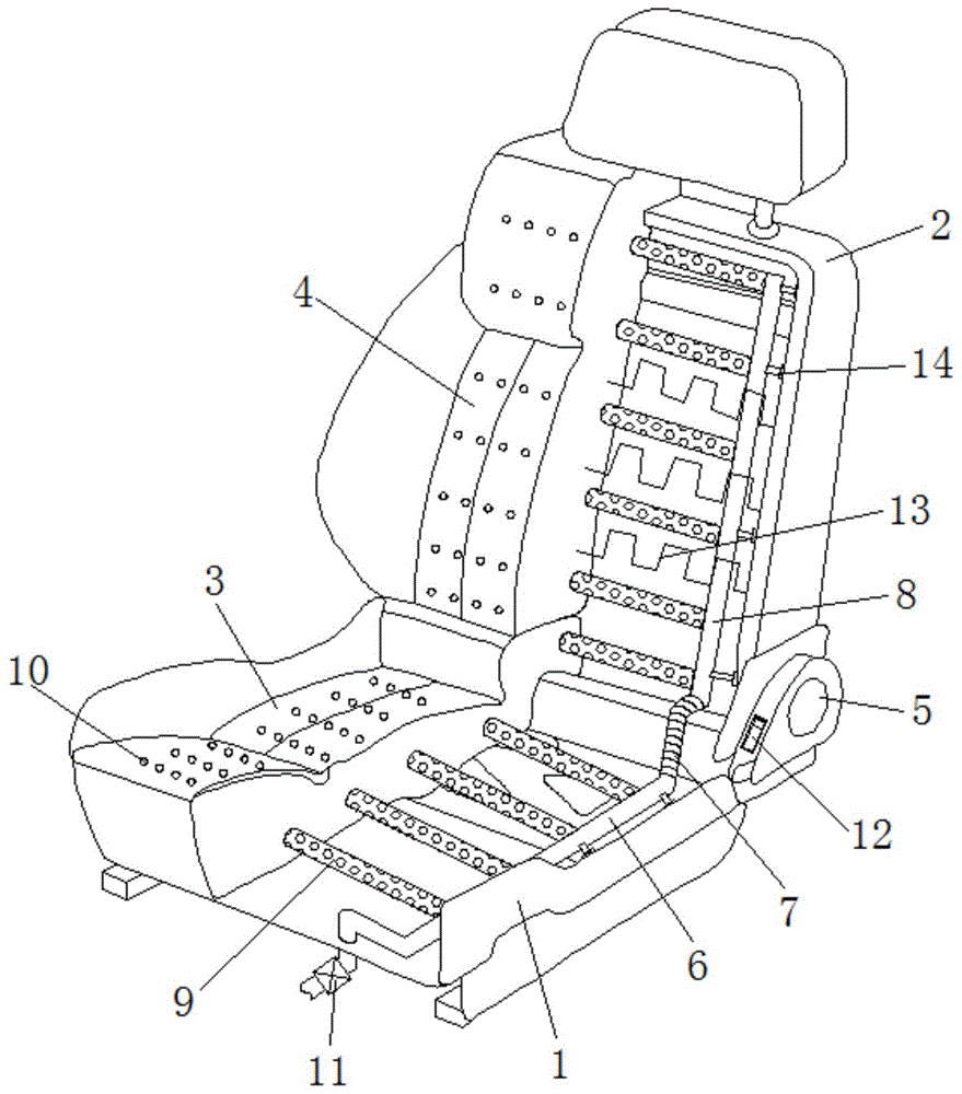 具有调节透气的汽车座椅的制作方法