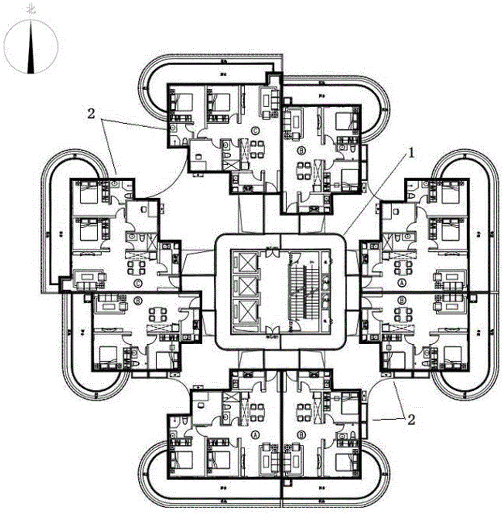 一种第四代建筑住宅的平面布置结构的制作方法