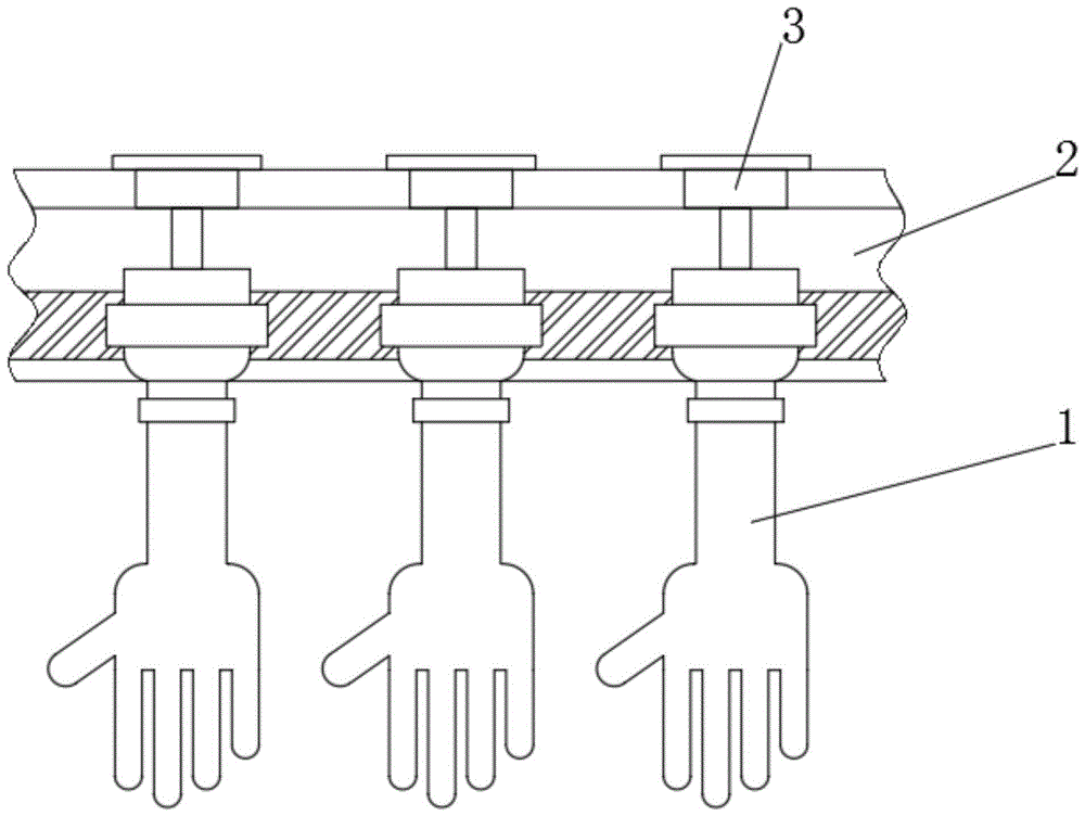 一种用于乳胶手套生产的手模循环输送机构的制作方法