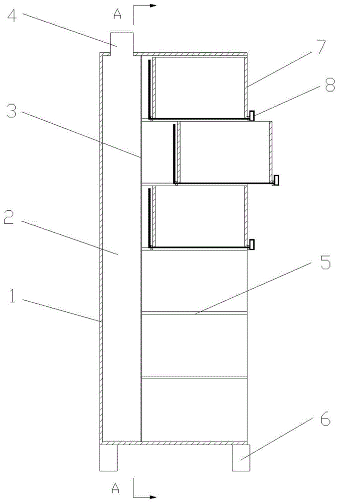 一种连接负压通风道的中药材储存柜的制作方法