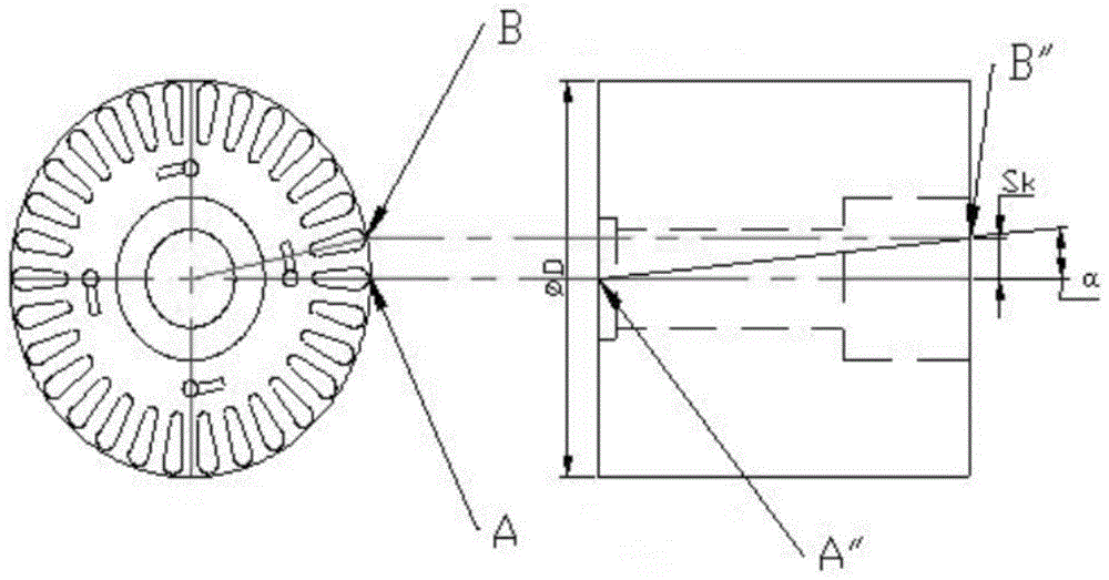 一种转子斜槽测量工装的制作方法