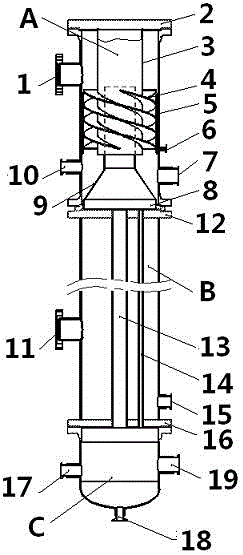 整体式带螺旋分离装置的升膜蒸发器的制作方法