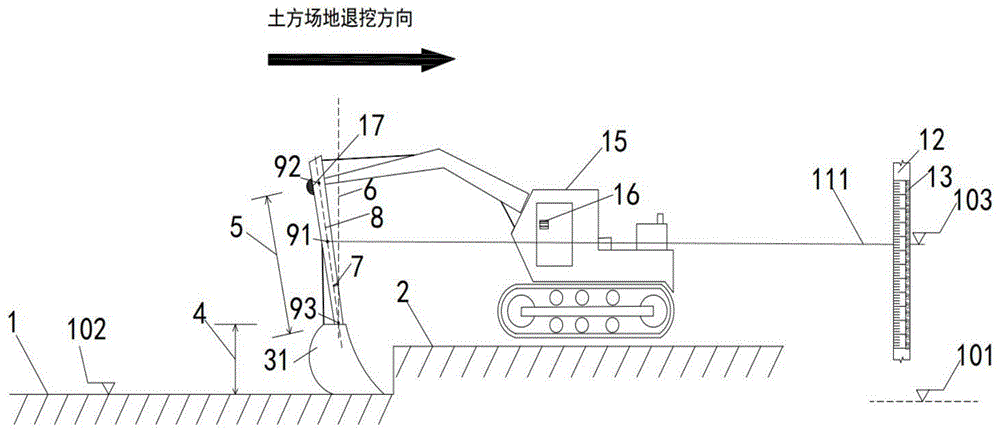 一种半自动挖掘机数字化土方场地标高控制施工方法与流程