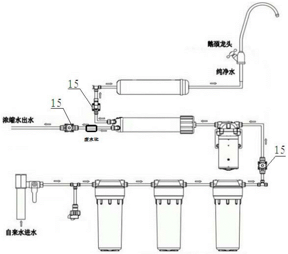 一种膜过滤净水器节能双通龙头及采用该龙头的净水器的制作方法