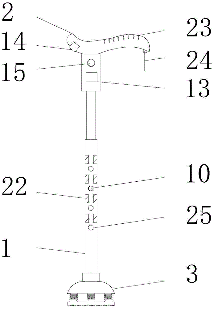 一种具有卫星定位功能的拐杖的制作方法