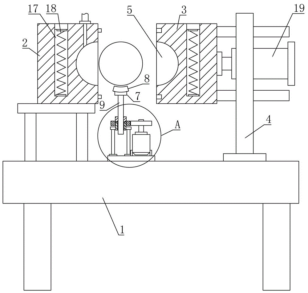 一种框架式橡胶球热压硫化成型机的制作方法