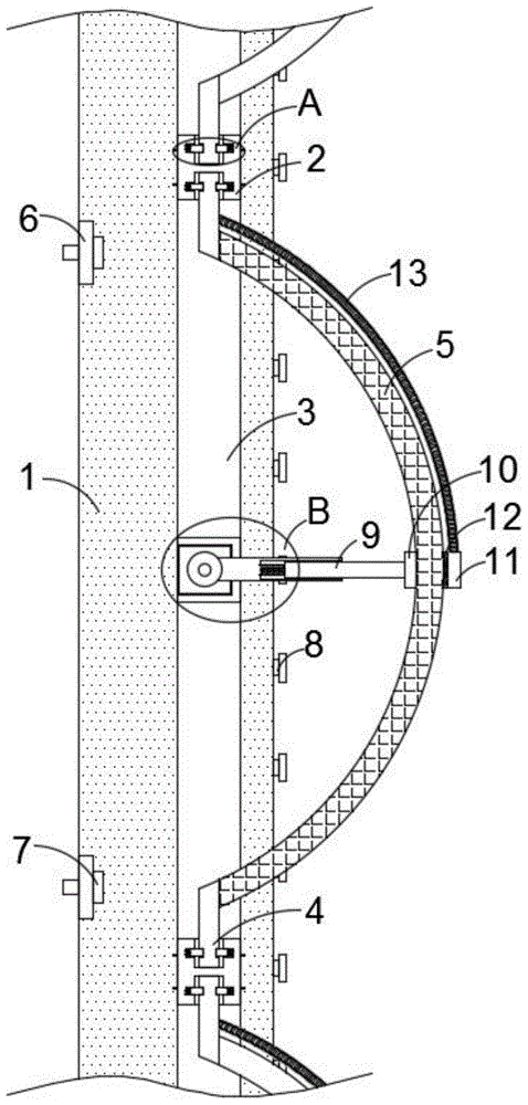 一种钢结构建筑弧形幕墙结构的制作方法