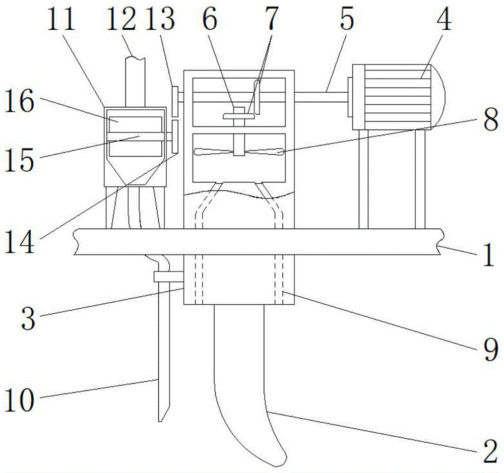 一种水稻栽培用同时进行施肥的耙田工具的制作方法