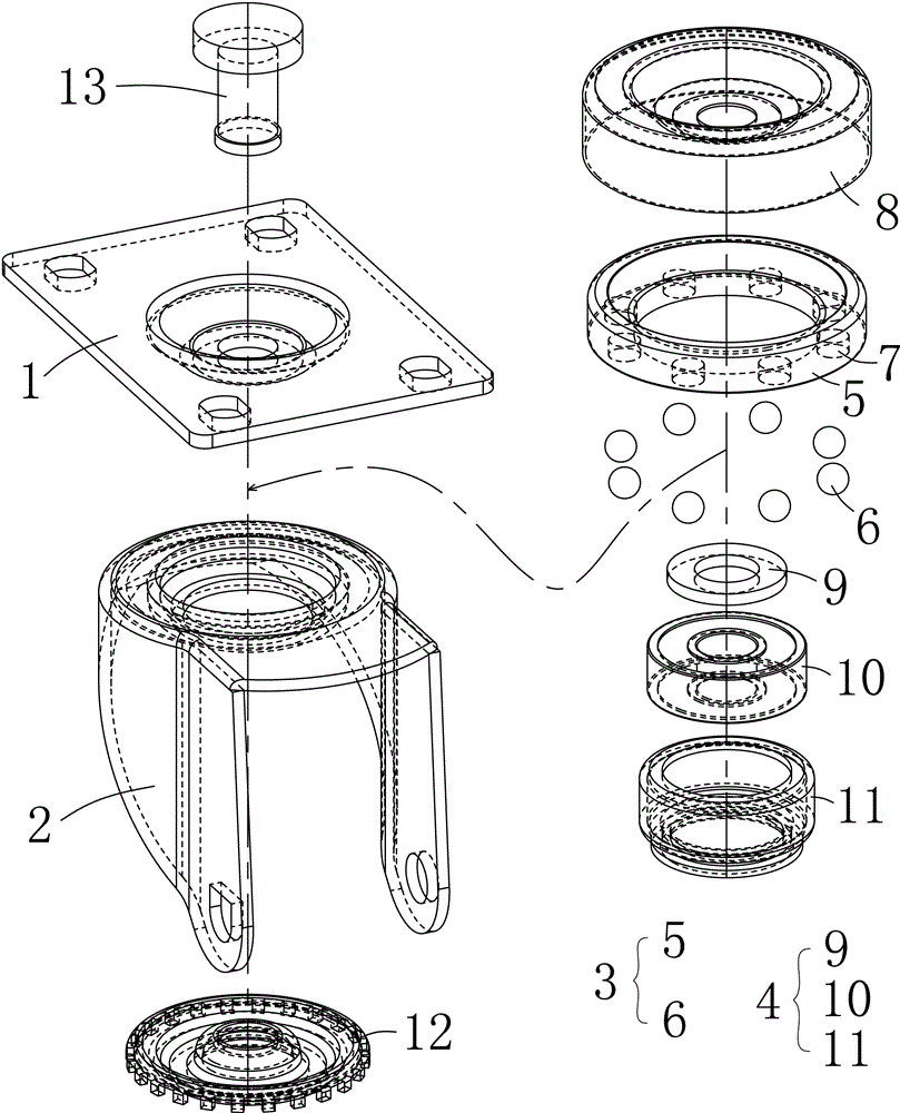 一种具有静音珠盘支撑垫的轮组结构的制作方法