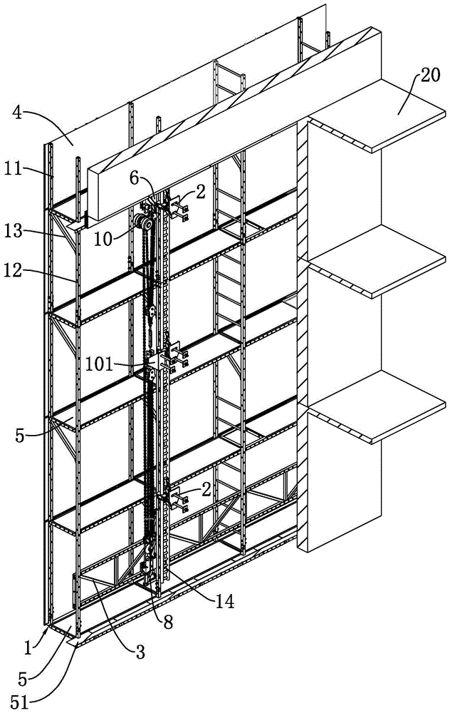附着升降脚手架上吊点桁架结构的制作方法