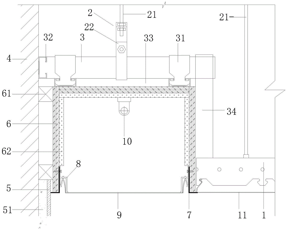 一种铝扣板吊顶与侧墙收口连接节点结构的制作方法