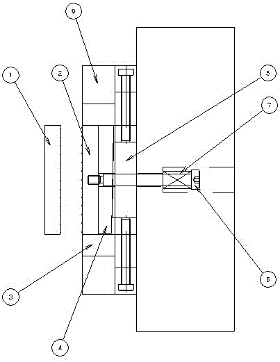 用于引线框架横向弯曲加工的打凹模具校正装置的制作方法