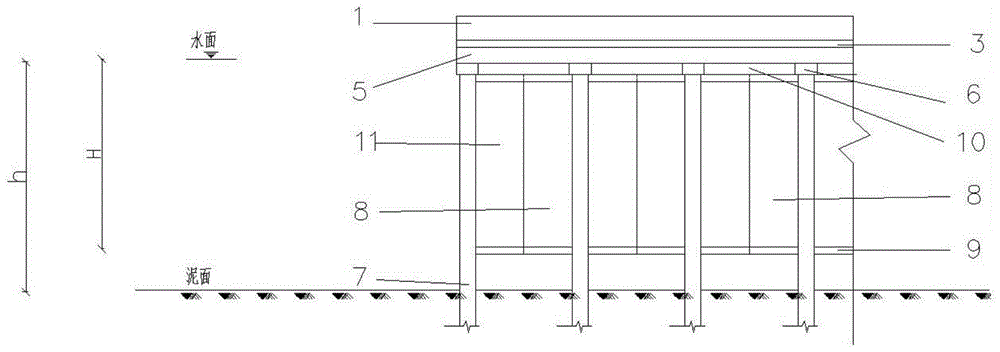 一种可变透空率的桩基透空型防波堤的制作方法