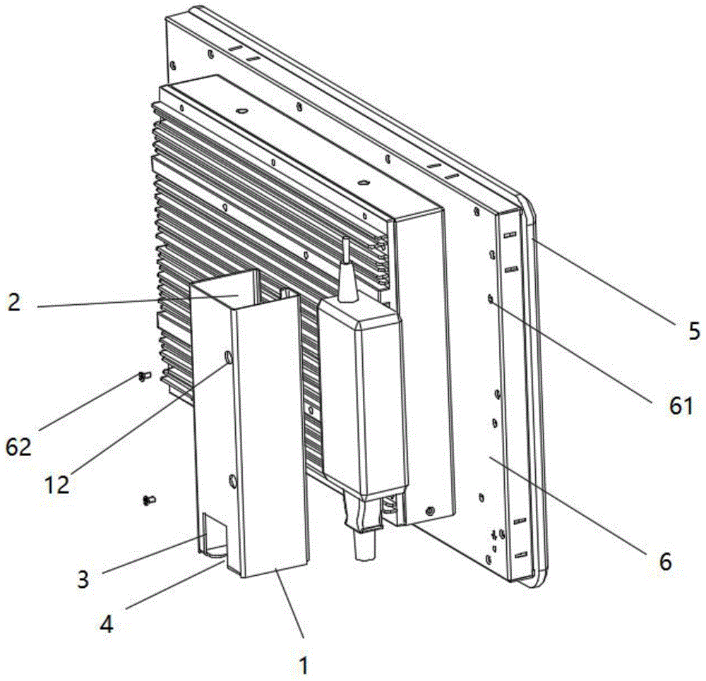 一种外置电源适配器固定支架和工业平板电脑的制作方法